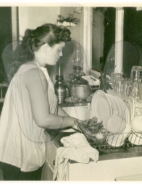 Mom doing dishes