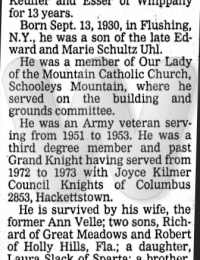 Edward Uhl, Jr. Obituary