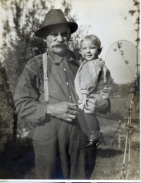 G.W. Cline with young boy