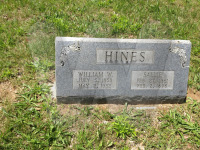 William &amp; Sallie Hines - grave marker