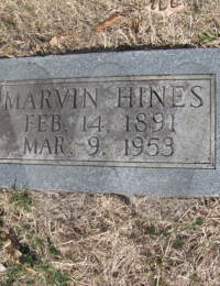 Marvin Hines - grave marker