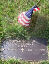 Edward J. Uhl - grave marker
