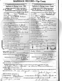 Anna Adams &amp; C.M.Sparks - marriage certificate