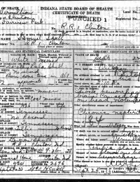 Samuel Shull - death certificate