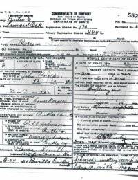 Rebecca Phelps - death certificate