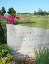 Fairfield, Iowa - Cemetery sinage along Kirkwood Avenue access road.