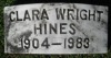 Clara Hines - Grave Marker