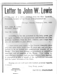 Letter to John Lewis Sr.