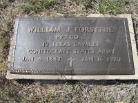 William Jasper Forsythe - Grave Marker