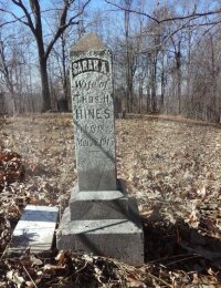 Sarah Moore Hines - grave marker