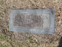 Iva Lee Benson Hines - grave marker