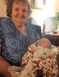 Josie Johnson Lloyd with her great grandson, Remington 2016