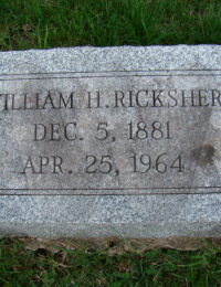 William H. Ricksher - grave marker
