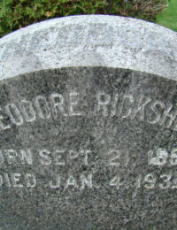 Theodore Ricksher - grave marker