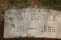 Ann E. Cooke Hines - grave marker
