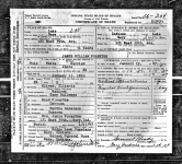 James Wm Forsythe - death certificate