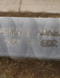 Emma (Forsythe) Adams - grave marker