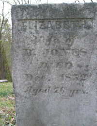 Elizabeth Bell Jones - grave marker