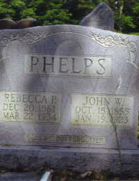 John &amp; Rebecca Phelps - grave marker