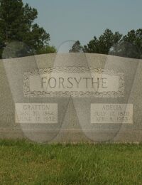 Grafton &amp; Adelia Forsythe - grave marker